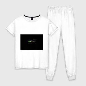 Женская пижама хлопок с принтом Батарейка , 100% хлопок | брюки и футболка прямого кроя, без карманов, на брюках мягкая резинка на поясе и по низу штанин | графика | графический дизайн | картинки | лого | текст