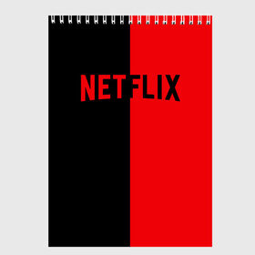 Скетчбук с принтом NETFLIX , 100% бумага
 | 48 листов, плотность листов — 100 г/м2, плотность картонной обложки — 250 г/м2. Листы скреплены сверху удобной пружинной спиралью | netflix | stranger things | нетфликс | очень странные дела