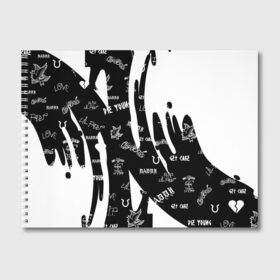 Альбом для рисования с принтом Lil Peep , 100% бумага
 | матовая бумага, плотность 200 мг. | benz truck | emo rap | gbc | gustav elijah ahr | hip hop | lil | lil peep | lil tracy | lilpeep | peep | rap | rip | густав элайджа | лил пип