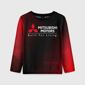 Детский лонгслив 3D с принтом MITSUBISHI / МИТСУБИСИ , 100% полиэстер | длинные рукава, круглый вырез горловины, полуприлегающий силуэт
 | auto | lancer | logo | mitsubishi | mitsubisi | moto | motors | outlander | pajero | sport | авто | аутлендер | лансер | лого | логотип | марка | митсубиси | митсубиши | мото | моторс | паджеро | серия | символ | символы | спорт | ьшеыгишырш