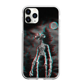 Чехол для iPhone 11 Pro Max матовый с принтом Siren Head Horror , Силикон |  | glitch | glitch siren head | rgb | siren head | sirena | глитч | глич | ретро | сирейноголовый | сирена | сиреноголовый