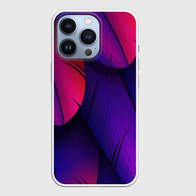 Чехол для iPhone 13 Pro с принтом Tropics ,  |  | purple | абстрактный | абстракция | геометрический рисунок | геометрия | индиго | корея | кружево | листья | лого | неон | неоновая | неоновое | неоновые листья | неоновый | пальмы | рисунок | текстура