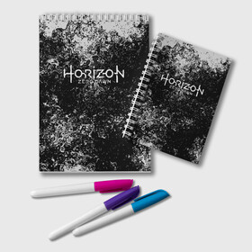 Блокнот с принтом HORIZON ZERO DAWN (S) , 100% бумага | 48 листов, плотность листов — 60 г/м2, плотность картонной обложки — 250 г/м2. Листы скреплены удобной пружинной спиралью. Цвет линий — светло-серый
 | Тематика изображения на принте: aloy | antasy girl | art | artwork | digital art | fantasy | horizon | horizon: zero dawn | landscape | tallneck | warrior fantasy | weapon | zero dawn