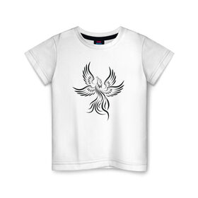 Детская футболка хлопок с принтом Птица Феникс , 100% хлопок | круглый вырез горловины, полуприлегающий силуэт, длина до линии бедер | алхимия | дельта | заговор | иллюминаты | масонство | масоны | наблюдение | наугольник | символы | циркуль | эзотерика