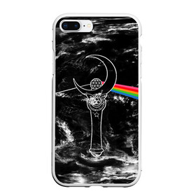 Чехол для iPhone 7Plus/8 Plus матовый с принтом Dark Side of the Moon Stick , Силикон | Область печати: задняя сторона чехла, без боковых панелей | anime | japan | manga | pink floyd | sailor moon | аниме | девочка | девушка | луна | лунная призма | манга | сейлор мун | сэйлор мун | япония