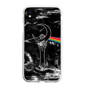 Чехол для iPhone XS Max матовый с принтом Dark Side of the Moon Stick , Силикон | Область печати: задняя сторона чехла, без боковых панелей | anime | japan | manga | pink floyd | sailor moon | аниме | девочка | девушка | луна | лунная призма | манга | сейлор мун | сэйлор мун | япония