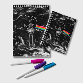 Блокнот с принтом Dark Side of the Moon Stick , 100% бумага | 48 листов, плотность листов — 60 г/м2, плотность картонной обложки — 250 г/м2. Листы скреплены удобной пружинной спиралью. Цвет линий — светло-серый
 | Тематика изображения на принте: anime | japan | manga | pink floyd | sailor moon | аниме | девочка | девушка | луна | лунная призма | манга | сейлор мун | сэйлор мун | япония