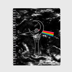 Тетрадь с принтом Dark Side of the Moon Stick , 100% бумага | 48 листов, плотность листов — 60 г/м2, плотность картонной обложки — 250 г/м2. Листы скреплены сбоку удобной пружинной спиралью. Уголки страниц и обложки скругленные. Цвет линий — светло-серый
 | anime | japan | manga | pink floyd | sailor moon | аниме | девочка | девушка | луна | лунная призма | манга | сейлор мун | сэйлор мун | япония