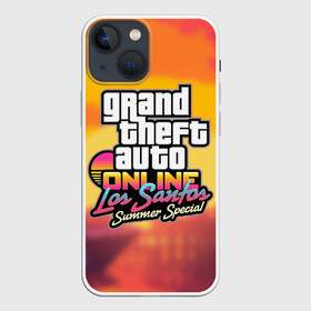 Чехол для iPhone 13 mini с принтом GTA Online: Los Santos ,  |  | auto | game | grand | gta | gta5 | los santos | rockstar | theft | гта | гта5 | игра | лос сантос | майкл | онлайн | рокстар | тревор | франклин