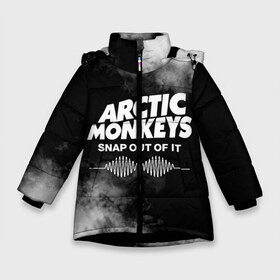 Зимняя куртка для девочек 3D с принтом Arctic Monkeys , ткань верха — 100% полиэстер; подклад — 100% полиэстер, утеплитель — 100% полиэстер. | длина ниже бедра, удлиненная спинка, воротник стойка и отстегивающийся капюшон. Есть боковые карманы с листочкой на кнопках, утяжки по низу изделия и внутренний карман на молнии. 

Предусмотрены светоотражающий принт на спинке, радужный светоотражающий элемент на пуллере молнии и на резинке для утяжки. | arctic | monkeys | rock | алекс тёрнер | арктик | группа | группы | джейми кук | инди | манкиз | музыка | мэтт хелдерс | ник омэлли | постпанк | рок