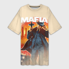Платье-футболка 3D с принтом Mafia ,  |  | definitive edition | mafia | mafia ii | вито скалетта | генри томасино | джо барбаро | лео галанте | мафия | мафия 2 | томас анджело | франческа | фрэнк винчи | эдди скарпа