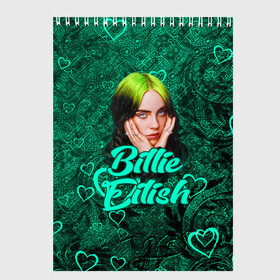 Скетчбук с принтом Billie Eilish Билли Айлиш , 100% бумага
 | 48 листов, плотность листов — 100 г/м2, плотность картонной обложки — 250 г/м2. Листы скреплены сверху удобной пружинной спиралью | bad | bill | billie | eil | eili | eilish | guy | music | not my | not my responsibility | ocean | айлиш | айлишь | беляш | бил | билли | музыка | музыкант | певица | эйл | эйли | эйлиш | эйлишь