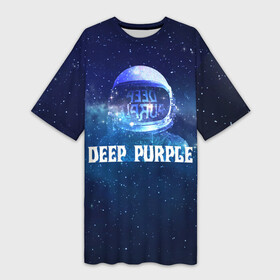 Платье-футболка 3D с принтом Deep Purple Whoosh ,  |  | 2020 | cover | deep | galaxy | hard | logo | metal | music | new album | purple | rock | space | whoosh | дип | звезды | космонавт | космос | легендарная | легендарный | лого | метал | музыка | новый альбом | обложка | пепл | перпл | рок |
