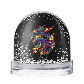 Снежный шар с принтом Огненная Сова , Пластик | Изображение внутри шара печатается на глянцевой фотобумаге с двух сторон | искры | огонь | потерялся | птица | сова