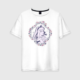 Женская футболка хлопок Oversize с принтом Sleeping Beauty , 100% хлопок | свободный крой, круглый ворот, спущенный рукав, длина до линии бедер
 | aurora | disney princess | sleeping beauty | vdkimel | аврора | спящая красавица