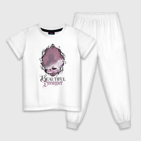 Детская пижама хлопок с принтом Sleeping Beauty , 100% хлопок |  брюки и футболка прямого кроя, без карманов, на брюках мягкая резинка на поясе и по низу штанин
 | Тематика изображения на принте: 