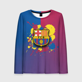 Женский лонгслив 3D с принтом Barcelona , 100% полиэстер | длинные рукава, круглый вырез горловины, полуприлегающий силуэт | barcelona | barselona | futbol club | барса | барселона | лионель месси | люблю футбол | месси | сине гранатовые | фанат | фк барселона | форма | форма игроков | футбол | футбольный клуб | эмблема | эмблема клуба