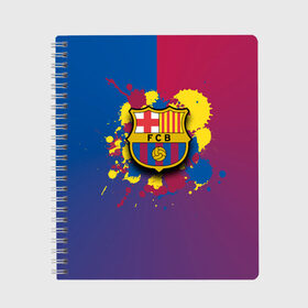 Тетрадь с принтом Barcelona , 100% бумага | 48 листов, плотность листов — 60 г/м2, плотность картонной обложки — 250 г/м2. Листы скреплены сбоку удобной пружинной спиралью. Уголки страниц и обложки скругленные. Цвет линий — светло-серый
 | barcelona | barselona | futbol club | барса | барселона | лионель месси | люблю футбол | месси | сине гранатовые | фанат | фк барселона | форма | форма игроков | футбол | футбольный клуб | эмблема | эмблема клуба