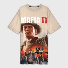 Платье-футболка 3D с принтом Mafia II ,  |  | definitive edition | mafia | mafia ii | вито скалетта | генри томасино | джо барбаро | лео галанте | мафия | мафия 2 | томас анджело | франческа | фрэнк винчи | эдди скарпа