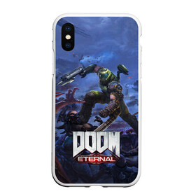 Чехол для iPhone XS Max матовый с принтом Doom Eternal The Ancient Gods , Силикон | Область печати: задняя сторона чехла, без боковых панелей | demon | dlc | doom | doom slayer | doomguy | eternal | games | the ancient gods | демон | древние боги | дум | игры | палач рока