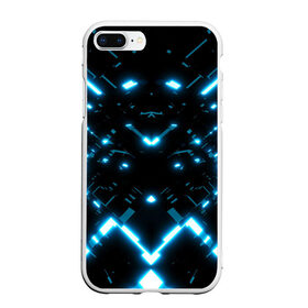 Чехол для iPhone 7Plus/8 Plus матовый с принтом Neon Lights , Силикон | Область печати: задняя сторона чехла, без боковых панелей | blue | cyberpunk2077 | girl | neon | неон | неоновая
