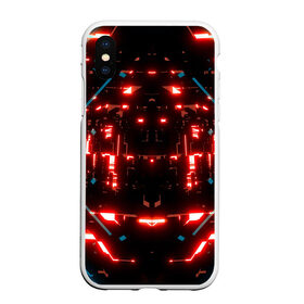 Чехол для iPhone XS Max матовый с принтом Neon Lights , Силикон | Область печати: задняя сторона чехла, без боковых панелей | blue | cyberpunk2077 | girl | neon | неон | неоновая