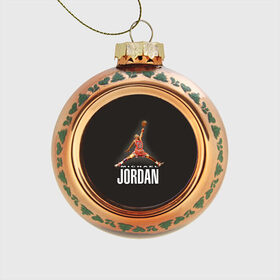 Стеклянный ёлочный шар с принтом MICHAEL JORDAN , Стекло | Диаметр: 80 мм | jordan | michael | michael jordan | nba | баскетбол | баскетболист | джордан | защитник | майкл | майкл джордан | нба