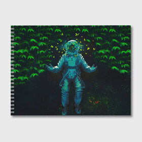 Альбом для рисования с принтом Астронавт , 100% бумага
 | матовая бумага, плотность 200 мг. | Тематика изображения на принте: астронавт | бабочки | вселенная | горы | космонавт | космос | красота | скафандр