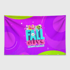 Флаг-баннер с принтом Fall Guys , 100% полиэстер | размер 67 х 109 см, плотность ткани — 95 г/м2; по краям флага есть четыре люверса для крепления | fall guys | fallguys | ultimate knockout | игры | фолл гайз