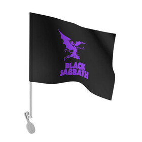 Флаг для автомобиля с принтом Black Sabbath , 100% полиэстер | Размер: 30*21 см | black sabbath | hard rock | heavy metal | блэк сабат | группы | метал | музыка | оззи осборн | рок | хард рок | хэви метал