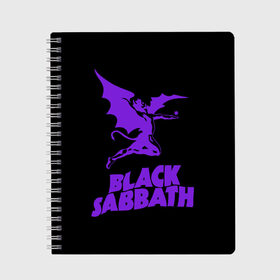 Тетрадь с принтом Black Sabbath , 100% бумага | 48 листов, плотность листов — 60 г/м2, плотность картонной обложки — 250 г/м2. Листы скреплены сбоку удобной пружинной спиралью. Уголки страниц и обложки скругленные. Цвет линий — светло-серый
 | black sabbath | hard rock | heavy metal | блэк сабат | группы | метал | музыка | оззи осборн | рок | хард рок | хэви метал