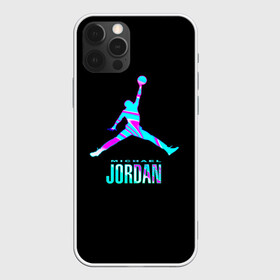 Чехол для iPhone 12 Pro с принтом Jordan , силикон | область печати: задняя сторона чехла, без боковых панелей | jordan | michael | nba | баскетбол | джорданмайкл | игра | легенда | майкл джордан | мяч | неон | футбол