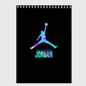 Скетчбук с принтом Jordan , 100% бумага
 | 48 листов, плотность листов — 100 г/м2, плотность картонной обложки — 250 г/м2. Листы скреплены сверху удобной пружинной спиралью | jordan | michael | nba | баскетбол | джорданмайкл | игра | легенда | майкл джордан | мяч | неон | футбол