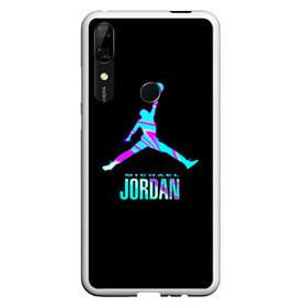 Чехол для Honor P Smart Z с принтом Jordan , Силикон | Область печати: задняя сторона чехла, без боковых панелей | Тематика изображения на принте: jordan | michael | nba | баскетбол | джорданмайкл | игра | легенда | майкл джордан | мяч | неон | футбол