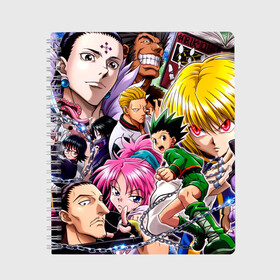 Тетрадь с принтом HUNTER X HUNTER , 100% бумага | 48 листов, плотность листов — 60 г/м2, плотность картонной обложки — 250 г/м2. Листы скреплены сбоку удобной пружинной спиралью. Уголки страниц и обложки скругленные. Цвет линий — светло-серый
 | anime | gon | hunter | hunter x hynter | kilua | x | аниме | гон | килуа | охотник | охотник х охотник | фрикс | х