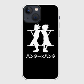 Чехол для iPhone 13 mini с принтом Logo Hunter ,  |  | Тематика изображения на принте: freecss | gon | hisoka | japan | killua | morou | zoldyck | аниме | бог | гон | золдик | икс | ленивый | моро | мороу | охотник | охотникхохотник | фокусник | фрикс | хантер | хантериксхантер | хантерххантер | хисока | хис