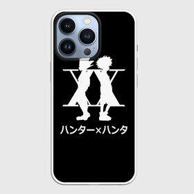 Чехол для iPhone 13 Pro с принтом Logo Hunter ,  |  | Тематика изображения на принте: freecss | gon | hisoka | japan | killua | morou | zoldyck | аниме | бог | гон | золдик | икс | ленивый | моро | мороу | охотник | охотникхохотник | фокусник | фрикс | хантер | хантериксхантер | хантерххантер | хисока | хис