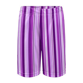 Детские спортивные шорты 3D с принтом Фиолетово-чёрные полосы ,  100% полиэстер
 | пояс оформлен широкой мягкой резинкой, ткань тянется
 | вертикальные полосы | вертикальный рисунок | линии | полосы | розовый | светлый | темный | фиолетовый | черный