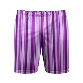 Мужские шорты спортивные с принтом Фиолетово-чёрные полосы ,  |  | Тематика изображения на принте: вертикальные полосы | вертикальный рисунок | линии | полосы | розовый | светлый | темный | фиолетовый | черный