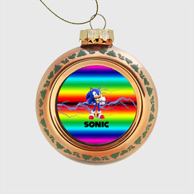 Стеклянный ёлочный шар с принтом SONIC RAINBOW , Стекло | Диаметр: 80 мм | hedgehog | metal sonic | silver | silver the hedgehog | sonic | sonic boom | sonic the hedgehog | ёж сонник | игры | соник | фильмы