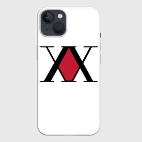 Чехол для iPhone 13 с принтом XX посередине красное на белом ,  |  | alluka | anime | chrollo | gon | hisoka | hunter | hunter x hunter | hxh | japan | kalluto | killua | kurapika | lucilfer | x | аниме | гон | куроро | люцифер | мульт | охотник | х | хисока | япония