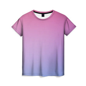 Женская футболка 3D с принтом Восход солнца , 100% полиэфир ( синтетическое хлопкоподобное полотно) | прямой крой, круглый вырез горловины, длина до линии бедер | арт | восход | восход солнца | градиент | закат | закат ночи | розовый | синий | фиолетовый