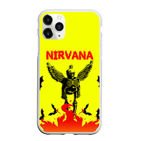 Чехол для iPhone 11 Pro Max матовый с принтом NIRVANA , Силикон |  | nirvana | smile | ангел | курт кобейн | нирвана | скелет | смайл | телечия мышы