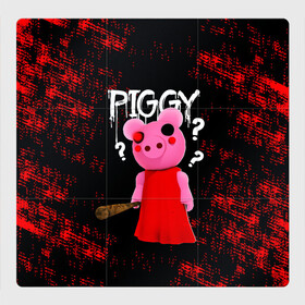 Магнитный плакат 3Х3 с принтом ROBLOX PIGGY - СВИНКА ПИГГИ , Полимерный материал с магнитным слоем | 9 деталей размером 9*9 см | Тематика изображения на принте: pig | piggy | roblox | игра | компьютерная игра | логотип | онлайн | онлайн игра | пигги | поросенок | роблакс | роблокс | свинка | свинья
