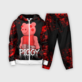 Детский костюм 3D с принтом ROBLOX PIGGY   СВИНКА ПИГГИ ,  |  | pig | piggy | roblox | игра | компьютерная игра | логотип | онлайн | онлайн игра | пигги | поросенок | роблакс | роблокс | свинка | свинья
