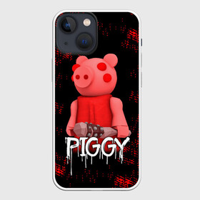 Чехол для iPhone 13 mini с принтом ROBLOX PIGGY   СВИНКА ПИГГИ ,  |  | pig | piggy | roblox | игра | компьютерная игра | логотип | онлайн | онлайн игра | пигги | поросенок | роблакс | роблокс | свинка | свинья