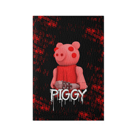 Обложка для паспорта матовая кожа с принтом ROBLOX PIGGY - СВИНКА ПИГГИ , натуральная матовая кожа | размер 19,3 х 13,7 см; прозрачные пластиковые крепления | pig | piggy | roblox | игра | компьютерная игра | логотип | онлайн | онлайн игра | пигги | поросенок | роблакс | роблокс | свинка | свинья