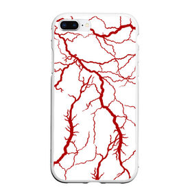 Чехол для iPhone 7Plus/8 Plus матовый с принтом Сосуды , Силикон | Область печати: задняя сторона чехла, без боковых панелей | абстрактные | алые | артерии | вены | ветки | волны | врач | гроза | доктор | красные | кровавый | кровь | линии | медик | медицинские | молния | мышцы | нити | паутина | полосы | сердце | сетка | сосуды