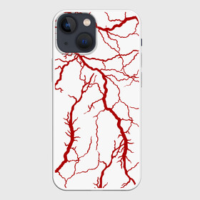 Чехол для iPhone 13 mini с принтом Сосуды ,  |  | абстрактные | алые | артерии | вены | ветки | волны | врач | гроза | доктор | красные | кровавый | кровь | линии | медик | медицинские | молния | мышцы | нити | паутина | полосы | сердце | сетка | сосуды