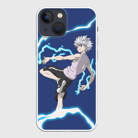 Чехол для iPhone 13 mini с принтом Молния HH Киллуа Золдик ,  |  | anime | hisoka | hunter x hunter | japan | killua | аниме | анимешникам | герои | гон | детские | иллуми | курапика | манга | мультсериал | мультфильм | охотник | приключения | фрикс | хантер | хисока | хищник | хролло